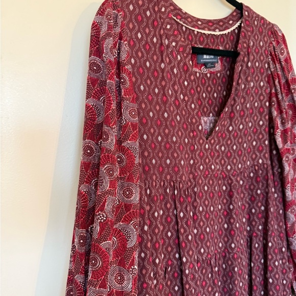 Maeve Amber Tiered Print Mini Dress in Size Small - Picture 2 of 14